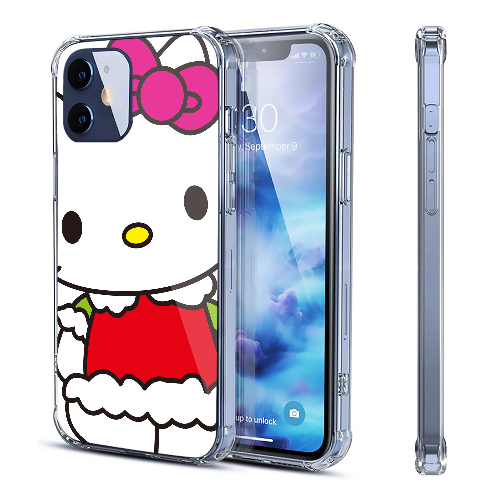 （画像用） Hello Kitty ハローキティ 【iPhone 12シリーズ対応】透明スマホケース（クリアソフトケース）